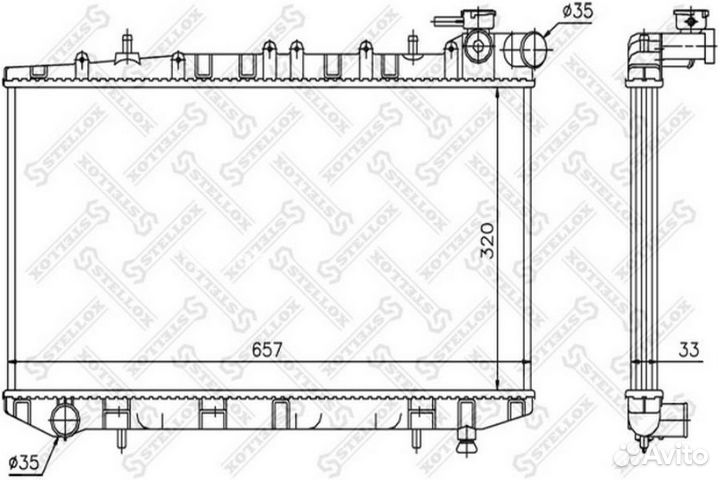 Stellox 1025992SX 10-25992-SX радиатор системы охл