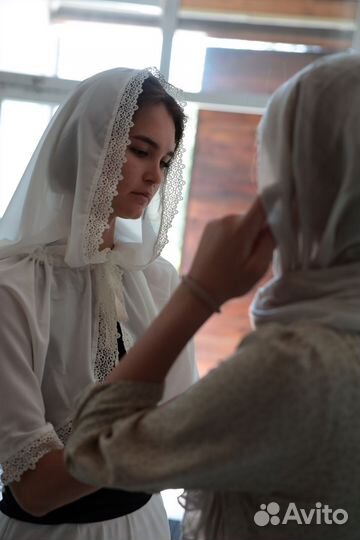 Накидка платок для церкви, крестин, венчания