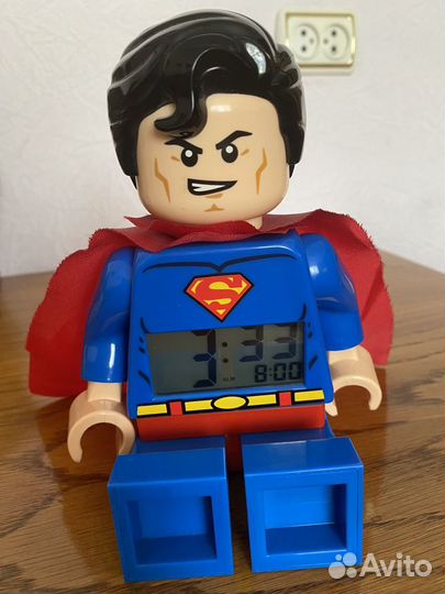 Lego Superman часы-будильник настольные
