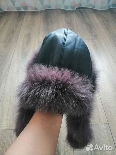 Шапка ушанка женская