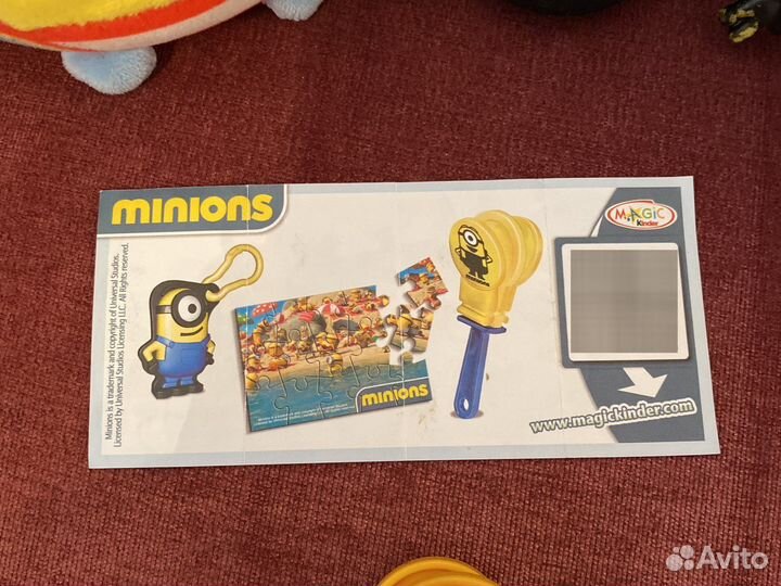 Игрушки миньоны сквиши хеппи мил киндеры коллекция