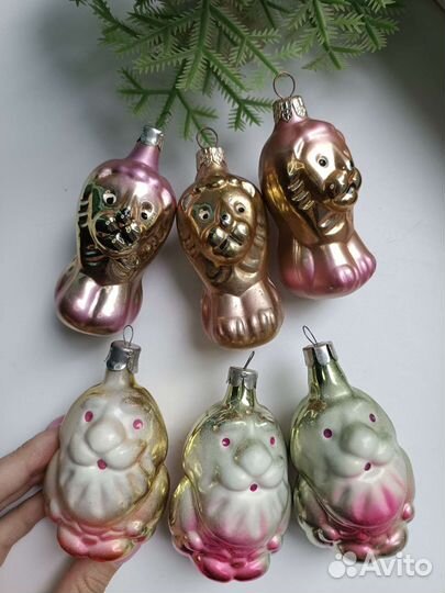 Елочные игрушки СССР. фигурки, персонажи