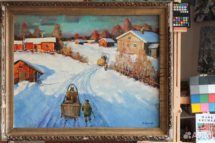 Картина Весна в деревне Хясси-Мяки. Марк Кремер