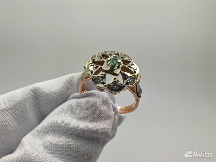 Золотое Кольцо 583 пробы с бриллиантами. Рассрочка