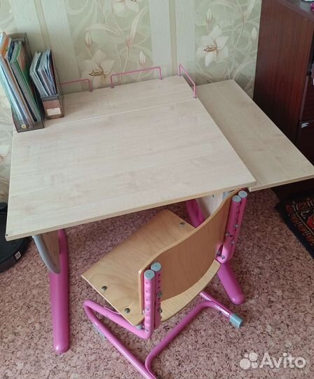 Растущая парта и стул Деми