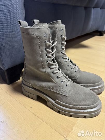 Берцы зимние женские натуральные