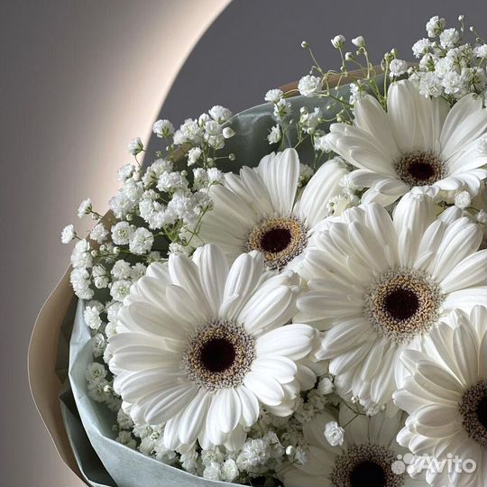 Букет гермини и нежная гипсофила