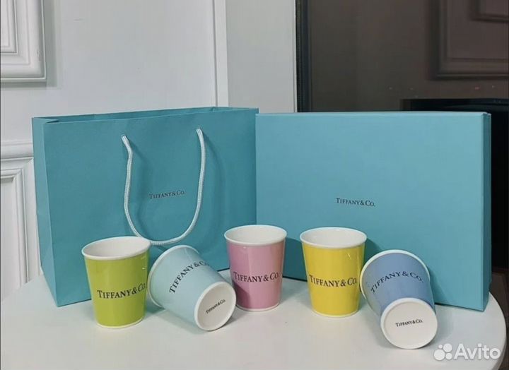 Стаканы набор tiffany костяной фарфор новый