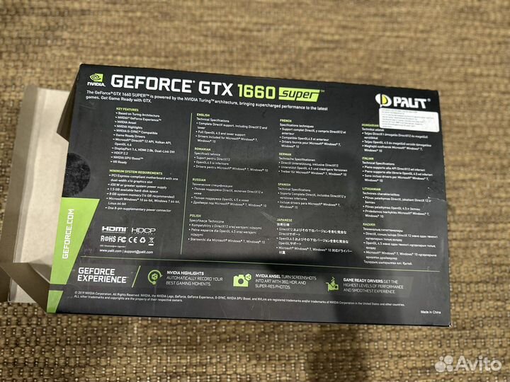 Видеокарта Palit GeForce GTX 1660 6GB