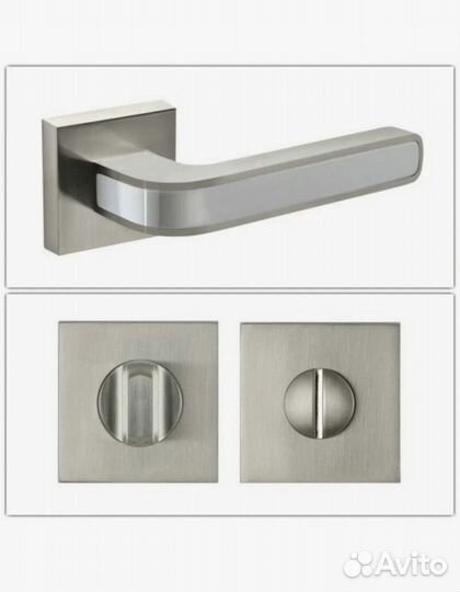 Ручка дверная матовый никель/хром