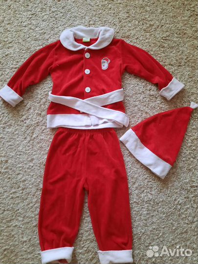 Новогодний костюм санты для мальчика