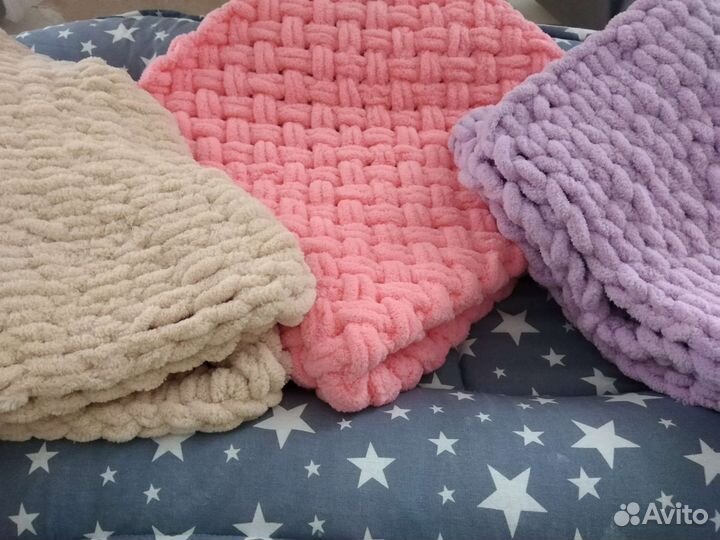 Пледы и детские пледики из Ализе пряжи