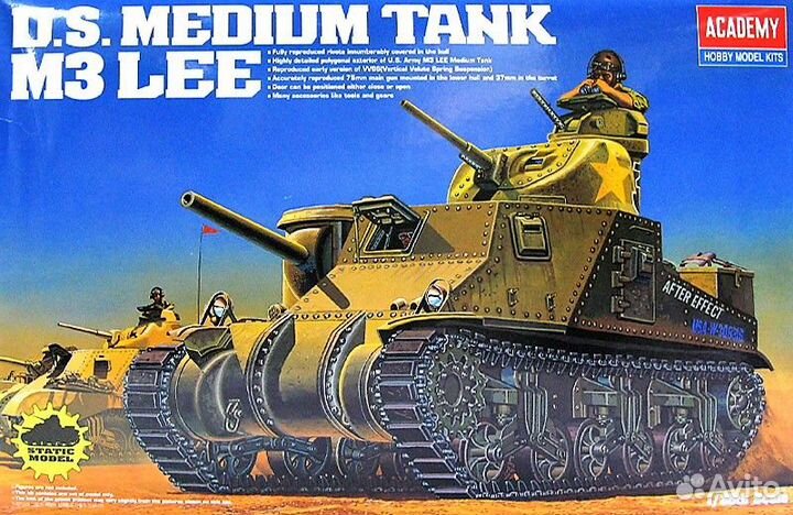 1/35 M3 'Lee' Medium Tank Academy 13206 + допы