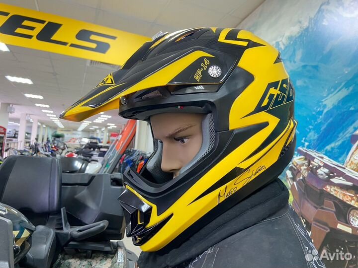 Шлем кроссовый GSB XP-14 B Yellow Starezzi