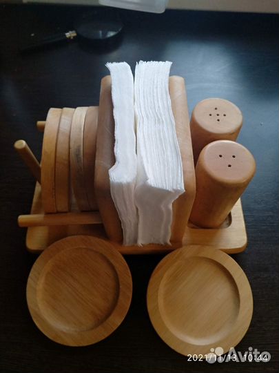 Подставка для соли перца с салфетницей