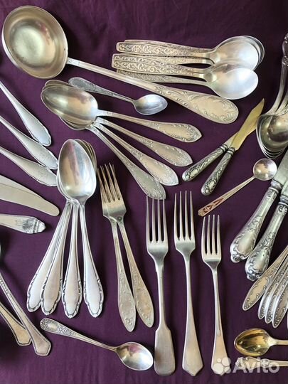 Столовые приборы мельхиор СССР