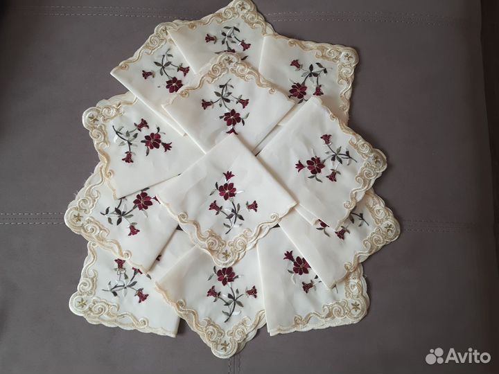 Салфетки сервировочные с вышивкой