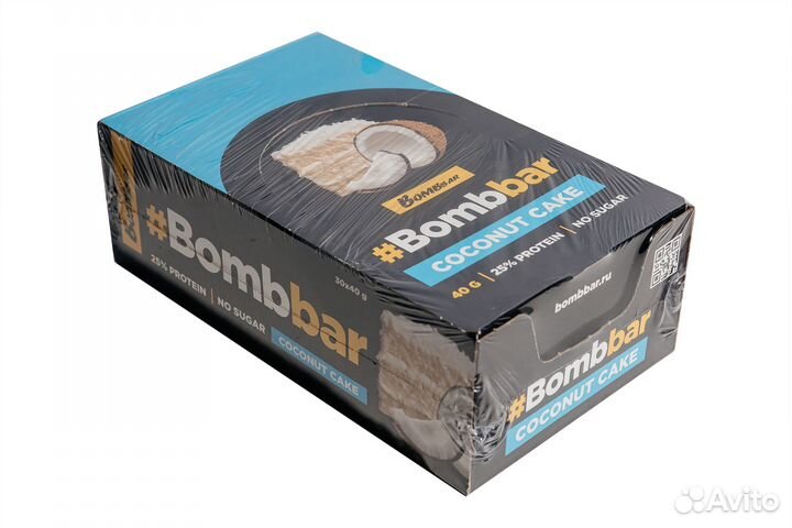 Протеиновый глазированный батончик Bombbar, кокосо