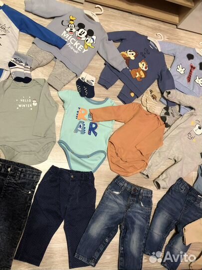 Вещи пакетом на мальчика 68 74 80