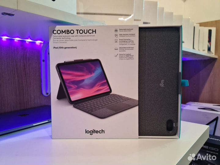 Logitech Combo Touch iPad 10 Oxford Grey