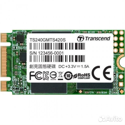 SSD накопитель Transcend 240GB M.2 2242 SSD, SATA3
