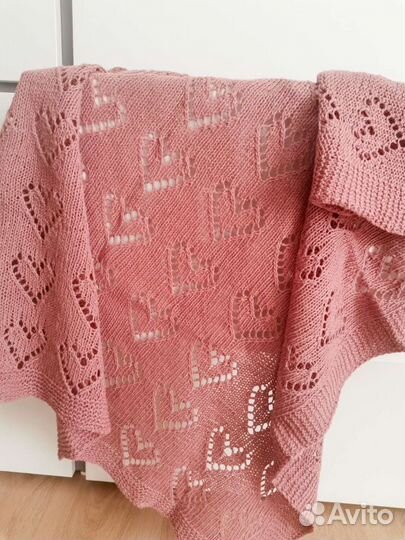 Плед детский вязаный ручная работа в коляску