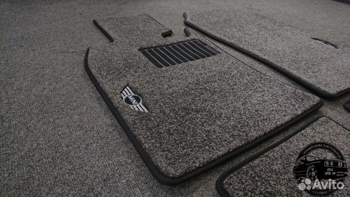Автоковрики для Mini Cooper R50, серые