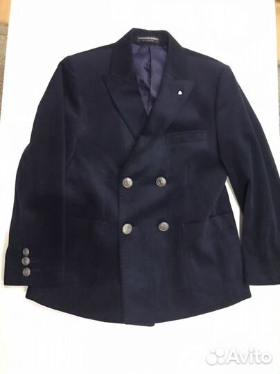 Пиджак темносиний велюровый Alessandro borelli