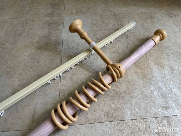 Гардина (карниз) для штор двухрядная 2,8 м