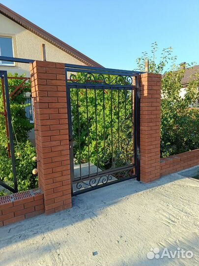 Ворота ручные распашные прямые кованные