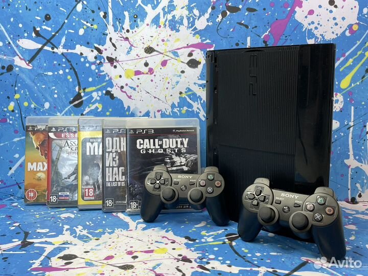 Sony PS3 super slim прошитая / 320GB