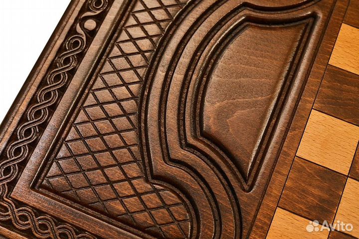 Нарды резные Щит Давида 60 х 60 см бук Армения 62847