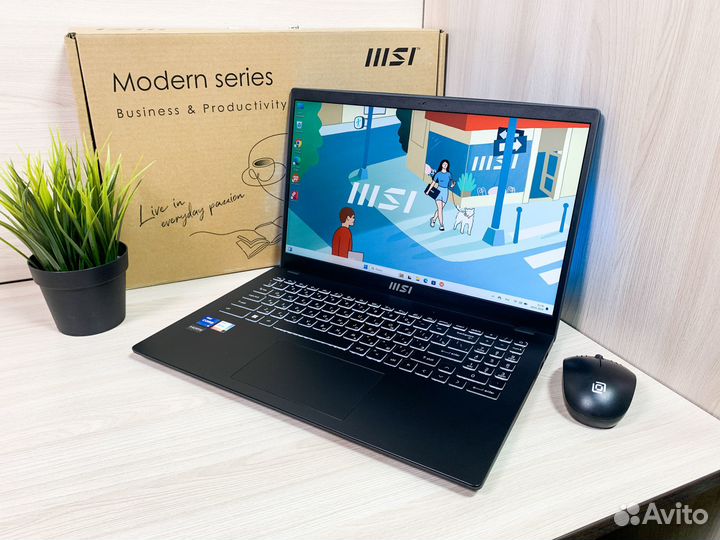 Ноутбук MSI Modern Core i5-12Th 10 ядер/8Gb/SSD256