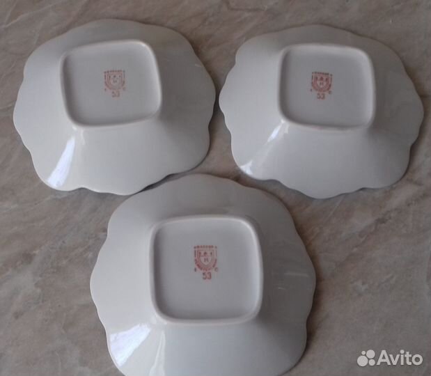 Розетки блюдца для десерта фарфор Коростень