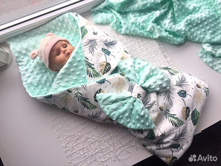 Конверт новый+пинетки на выписку