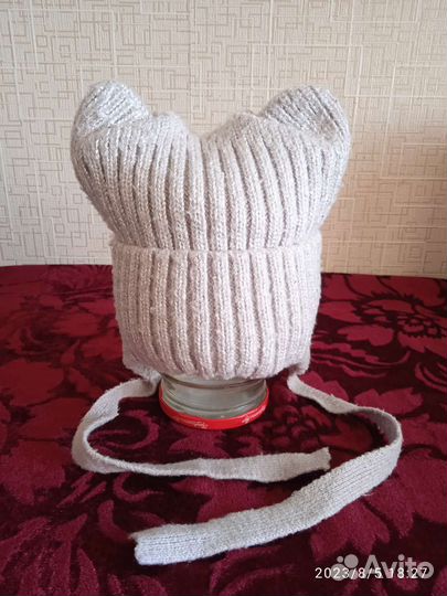 Шапка осень-зима ребёнку до 2-х летк