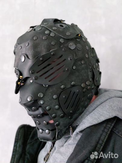 Маска из натуральной кожи, ручная работа