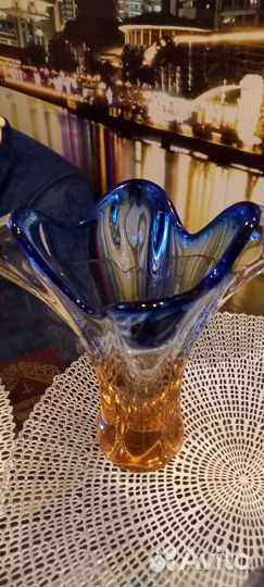 Вазы из цветного стекла Чехия