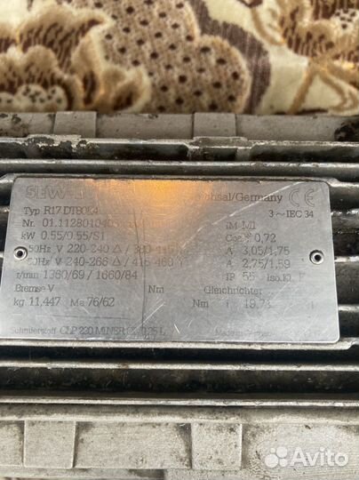 Мотор редуктор Sew-Eurodrive R17 DT80K4