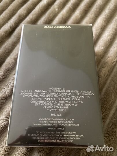 Мужская туалетная вода dolce gabbana