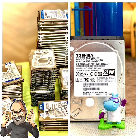 Жесткие диски для ноутбука 60Гб-1Тб отл.сост. от: