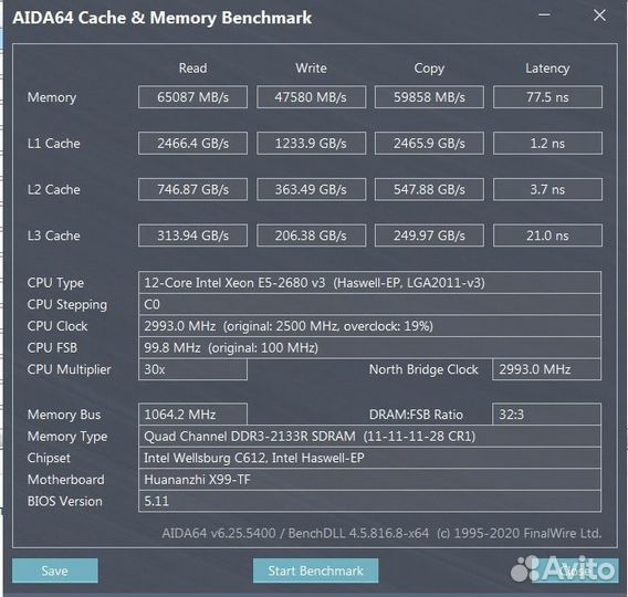 Материнская плата 2011v3 2696v3 36ядер 3,8GHz +SSD