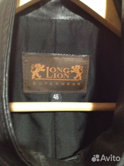 Мужской кожаный френч Long Lion