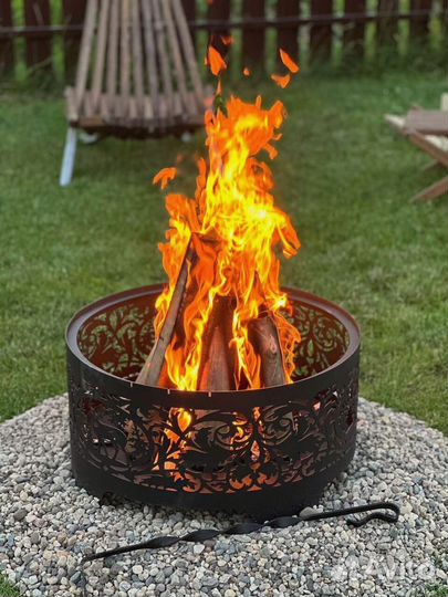 Костровая чаша с дизайном