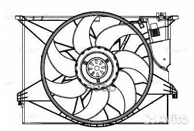 Вентилятор радиатора MB W221 с рамкой LFK 15221