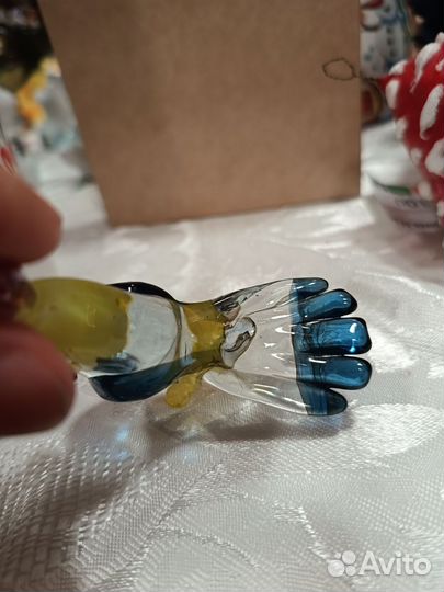 Фигурка Попугая из стекла украшение аксессуар