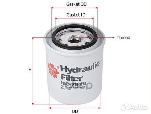 Фильтр масл. гидр.H115 D96 M23X1.5 Scania HC7910
