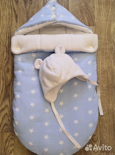 Конверт на выписку для мальчика зимний