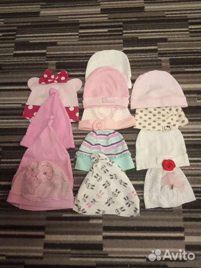 Шапочки тонкие до годика