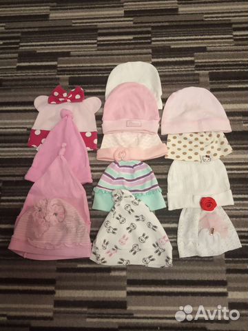 Шапочки тонкие до годика